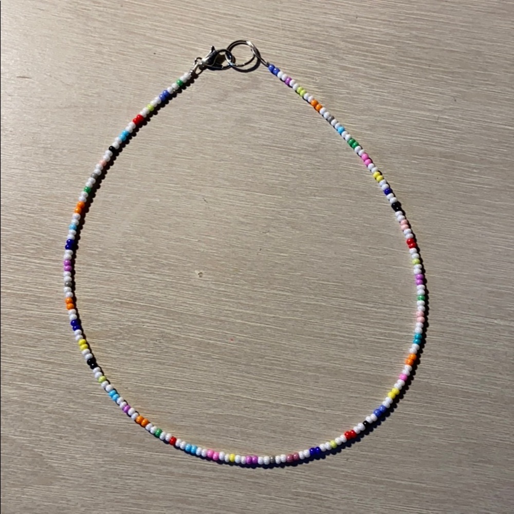 Multi-color Seed Bead Choker